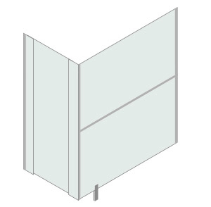 Pendle Toilet Cubicles in Plain Grey