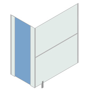 Pendle Toilet Cubicles Colour swatch showing the Smoke Blue finish from the Pendle range