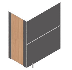 Pendle Toilet Cubicles Colour Swatch showing the full woodgrain option with stone grey panels