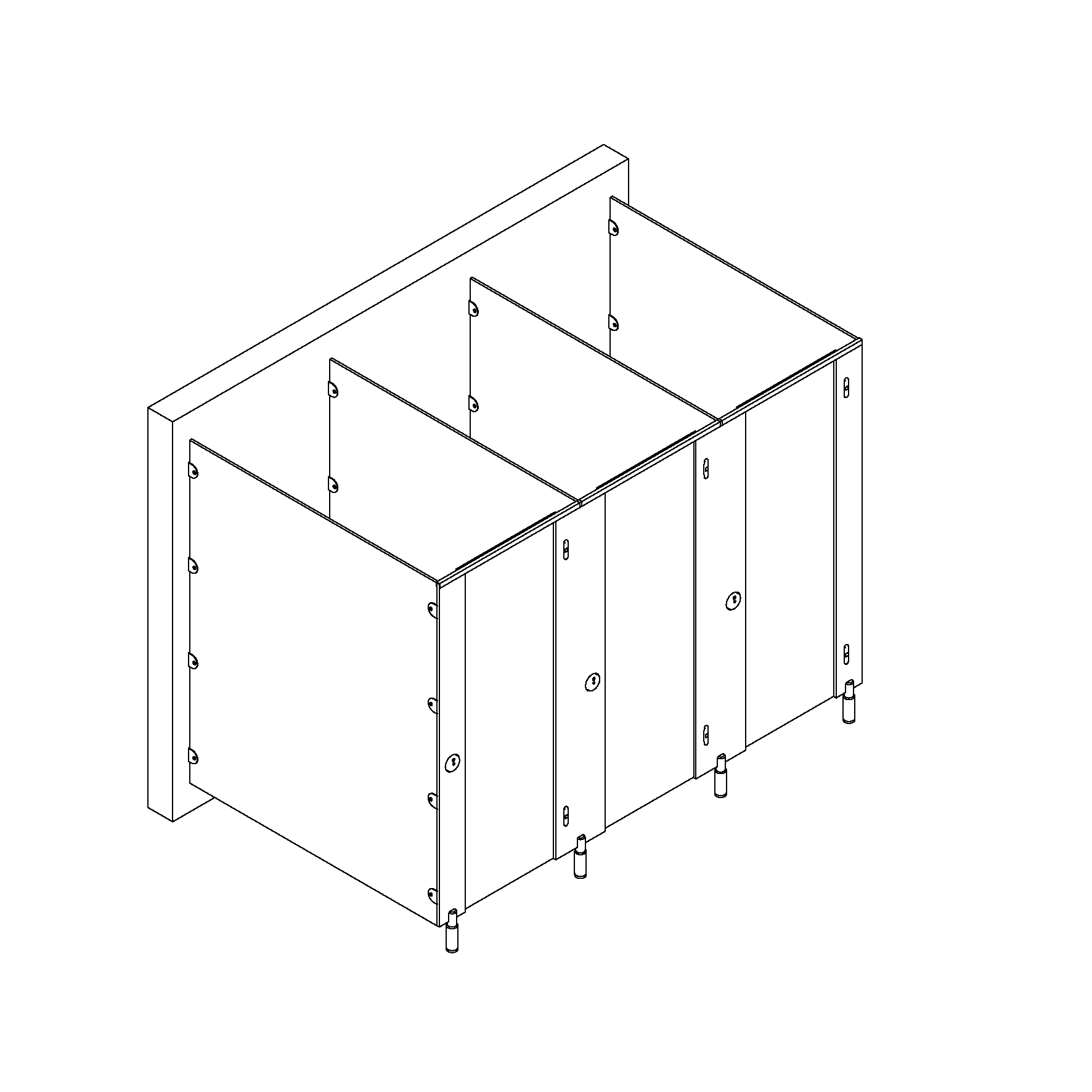 Cairngorm Toilet Cubicles Line Drawing